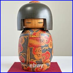Vintage Japanese Creative Kokeshi Doll 9.8 Signed by Toa Sekiguchi Floral Robe