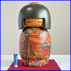 Vintage Japanese Creative Kokeshi Doll 9.8 Signed by Toa Sekiguchi Floral Robe