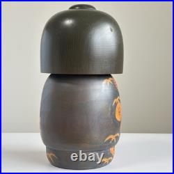 Vintage Japanese Creative Kokeshi Doll 9.8 Signed by Toa Sekiguchi Floral Robe