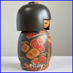 Vintage Japanese Creative Kokeshi Doll 9.8 Signed by Toa Sekiguchi Floral Robe