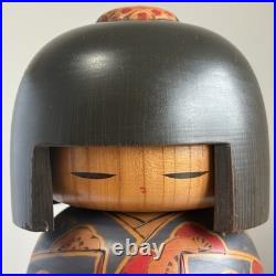 Vintage Japanese Creative Kokeshi Doll 9.8 Signed by Toa Sekiguchi Floral Robe