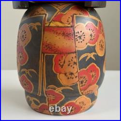 Vintage Japanese Creative Kokeshi Doll 9.8 Signed by Toa Sekiguchi Floral Robe