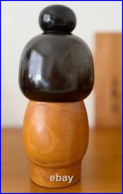 Vintage Japanese Creative Kokeshi Doll Camellia Motif Wood 20cm 400g