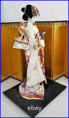 Vintage Japanese Doll Beautiful Geisha in beautiful Kimono Elegant lady 21 53cm Vintage Japanese Doll Beautiful Geisha in beautiful Kimono Elegant lady 21 53cm