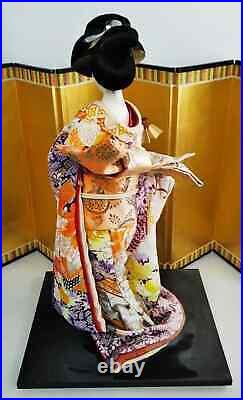 Vintage Japanese Doll Beautiful Geisha in beautiful Kimono Elegant lady 21 53cm Vintage Japanese Doll Beautiful Geisha in beautiful Kimono Elegant lady 21 53cm