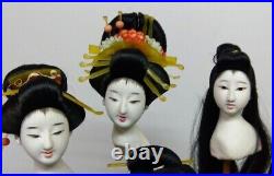 Vintage Japanese Doll Head Geisha Maiko Folk Craft
