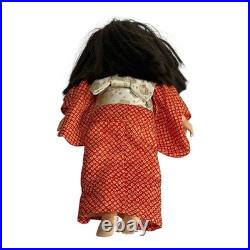 Vintage Japanese Doll Kimono Black Hair Marked Japan Collectible Rubber 18