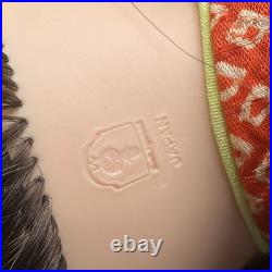 Vintage Japanese Doll Kimono Black Hair Marked Japan Collectible Rubber 18