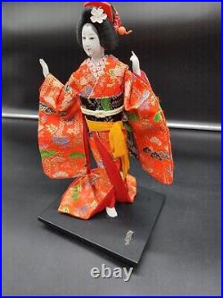 Vintage Japanese Doll Kimono Fan Geisha Maiko Traditional Folk Craft Japan