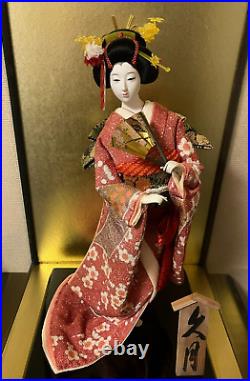 Vintage Japanese Doll Kimono Fan Geisha Traditional Folk Craft Japan
