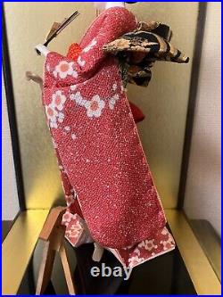 Vintage Japanese Doll Kimono Fan Geisha Traditional Folk Craft Japan