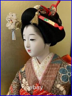 Vintage Japanese Doll Kimono Geisha Maiko Fan Folk Craft Japan
