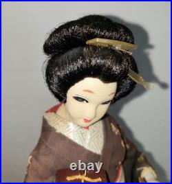 Vintage Japanese Doll Kimono Geisha Maiko Kabuki Shamisen Long Hair