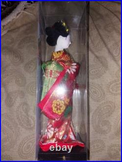 Vintage Japanese Doll Kimono Geisha Maiko Kabuto Samurai Helmet Yaegaki