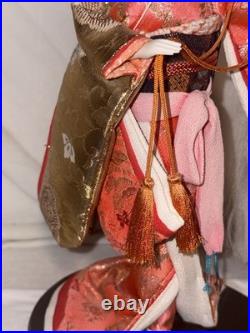 Vintage Japanese Doll Kimono Geisha Maiko Kabuto Samurai Helmet Yaegaki Hime