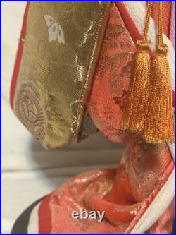 Vintage Japanese Doll Kimono Geisha Maiko Kabuto Samurai Helmet Yaegaki Hime