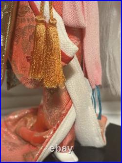 Vintage Japanese Doll Kimono Geisha Maiko Kabuto Samurai Helmet Yaegaki Hime