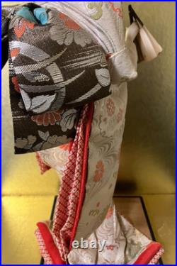 Vintage Japanese Doll Kimono Geisha Maiko Ningyo Standing Figurine Fans