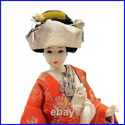 Vintage Japanese Doll Kimono Geisha Maiko Traditional Folk Craft Japan Crane 17