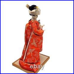 Vintage Japanese Doll Kimono Geisha Maiko Traditional Folk Craft Japan Crane 17