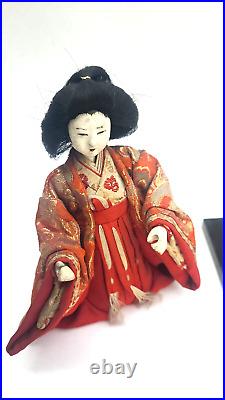 Vintage Japanese Dolls 7.5 Set of 3 Beautiful Traditional Fabrics Made in