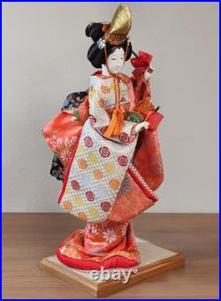 Vintage Japanese Folk Art Oyama Ningyo Geisha Doll Traditional Silk Kimono 16