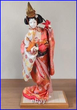 Vintage Japanese Folk Art Oyama Ningyo Geisha Doll Traditional Silk Kimono 16