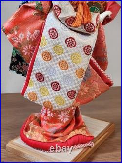 Vintage Japanese Folk Art Oyama Ningyo Geisha Doll Traditional Silk Kimono 16