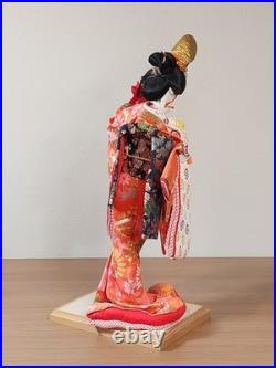 Vintage Japanese Folk Art Oyama Ningyo Geisha Doll Traditional Silk Kimono 16