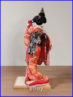 Vintage Japanese Folk Art Oyama Ningyo Geisha Doll Traditional Silk Kimono 16