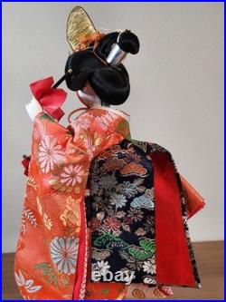 Vintage Japanese Folk Art Oyama Ningyo Geisha Doll Traditional Silk Kimono 16