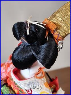 Vintage Japanese Folk Art Oyama Ningyo Geisha Doll Traditional Silk Kimono 16