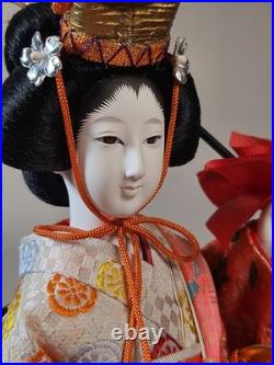 Vintage Japanese Folk Art Oyama Ningyo Geisha Doll Traditional Silk Kimono 16
