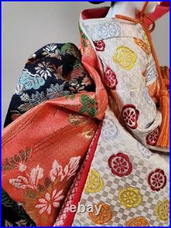 Vintage Japanese Folk Art Oyama Ningyo Geisha Doll Traditional Silk Kimono 16