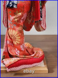 Vintage Japanese Folk Art Oyama Ningyo Geisha Doll Traditional Silk Kimono 16