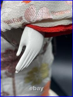 Vintage Japanese Geisha DOLL Lovely Collectible DOLL Flower Brocade Kimono