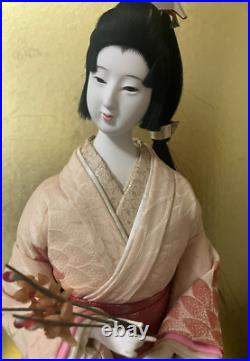 Vintage Japanese Gofun Doll Kimono Geisha Maiko Branch Flower Vintage Japanese Gofun Doll Kimono Geisha Maiko Branch Flower