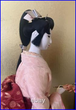 Vintage Japanese Gofun Doll Kimono Geisha Maiko Branch Flower Vintage Japanese Gofun Doll Kimono Geisha Maiko Branch Flower