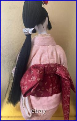 Vintage Japanese Gofun Doll Kimono Geisha Maiko Branch Flower Vintage Japanese Gofun Doll Kimono Geisha Maiko Branch Flower