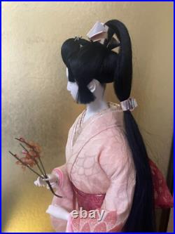 Vintage Japanese Gofun Doll Kimono Geisha Maiko Branch Flower Vintage Japanese Gofun Doll Kimono Geisha Maiko Branch Flower