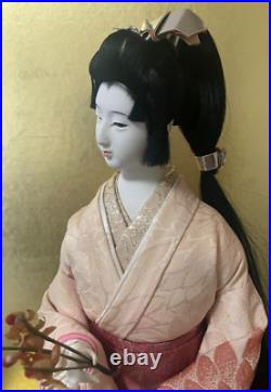 Vintage Japanese Gofun Doll Kimono Geisha Maiko Branch Flower Vintage Japanese Gofun Doll Kimono Geisha Maiko Branch Flower