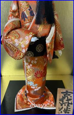 Vintage Japanese Gofun Doll Kimono Geisha Maiko Long Hair Ancient Customes Vintage Japanese Gofun Doll Kimono Geisha Maiko Long Hair Ancient Customes