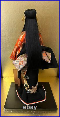 Vintage Japanese Gofun Doll Kimono Geisha Maiko Noble Long Hair