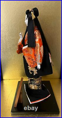 Vintage Japanese Gofun Doll Kimono Geisha Maiko Noble Long Hair