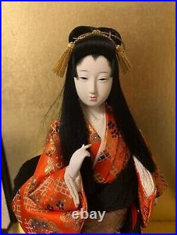 Vintage Japanese Gofun Doll Kimono Geisha Maiko Noble Long Hair