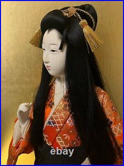 Vintage Japanese Gofun Doll Kimono Geisha Maiko Noble Long Hair