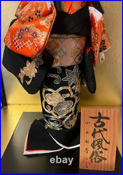 Vintage Japanese Gofun Doll Kimono Geisha Maiko Noble Long Hair