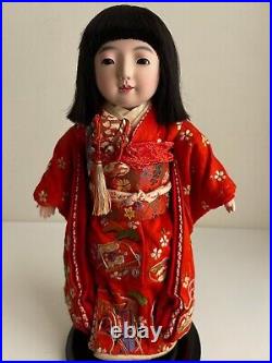 Vintage Japanese Gofun Ichimatsu Doll Girl Bisque Doll Height14.5in(37cm) Vintage Japanese Gofun Ichimatsu Doll Girl Bisque Doll Height14.5in(37cm)