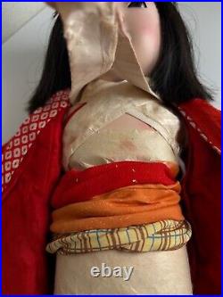 Vintage Japanese Gofun Ichimatsu Doll Girl Bisque Doll Height14.5in(37cm) Vintage Japanese Gofun Ichimatsu Doll Girl Bisque Doll Height14.5in(37cm)