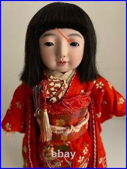 Vintage Japanese Gofun Ichimatsu Doll Girl Bisque Doll Height14.5in(37cm) Vintage Japanese Gofun Ichimatsu Doll Girl Bisque Doll Height14.5in(37cm)
